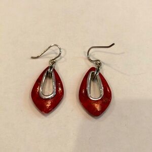 Silpada sterling silver and coral earrings, unworn